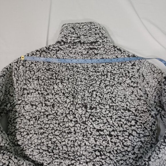 Express Sherpa Jacket Womens White Black XS/TP Fleece Full Zip Mock Neck - Picture 7 of 10